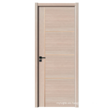 Último diseño Melamine Faced Simple Modern Interior Wooden Hoores Room Doors con marcos Puerta de madera Piel GO-A001